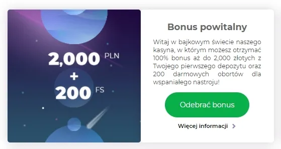 100% Bonus od pierwszej wpłaty + 200 spinów w Alf Casino