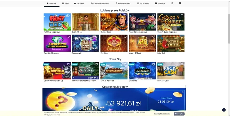 Popularne gry i sloty CasinoEuro