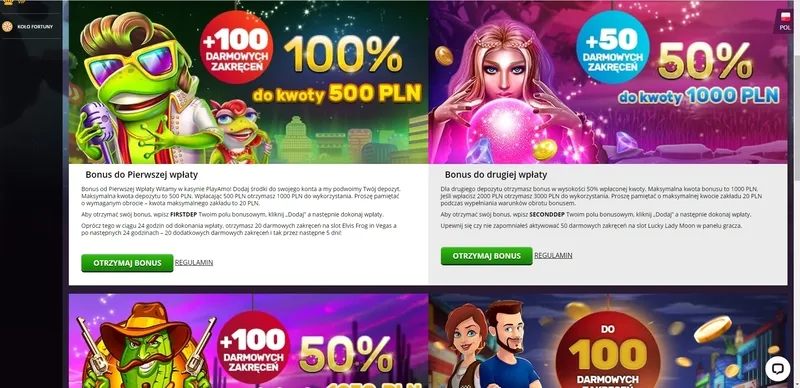 Wszystkie Playamo Casino bonusy i promocje