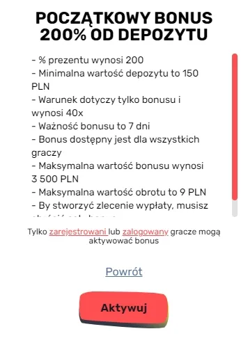 200% Bonus od pierwszej wpłaty w kasynie SlottyWay