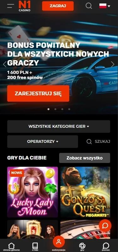 Mobilne kasyno N1